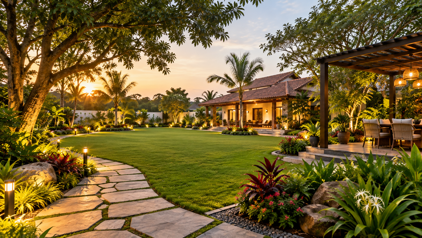 Farmhouse landscaping