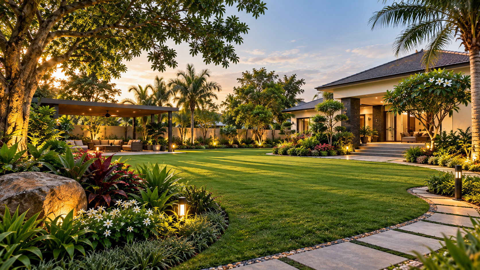 Villa landscaping